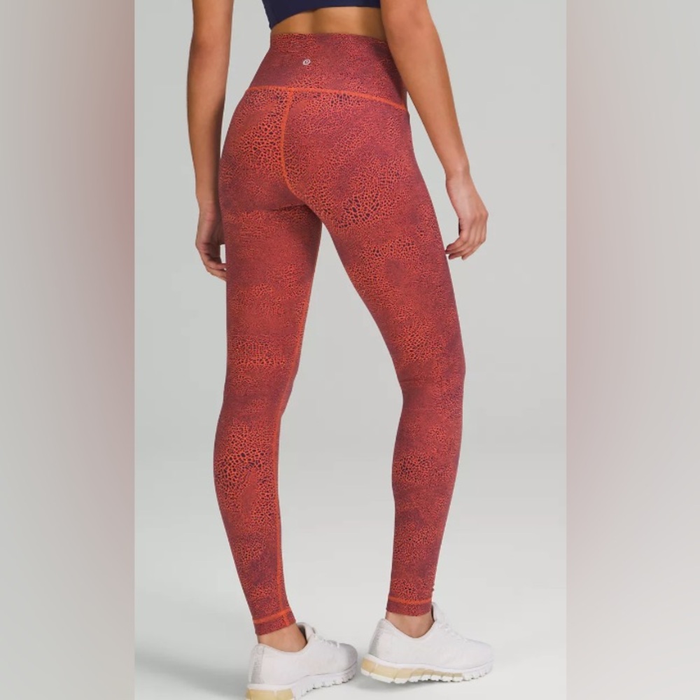 Lululemon Wunder Train High-Rise leggings size 4 Crackle Glaze Vintage